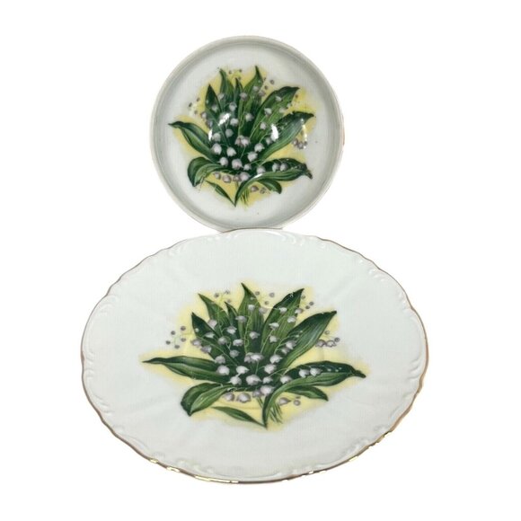 NORCREST VINTAGE TEA CUP SAUCER FINE CHINA LILY #5/986 GOLD TRIM JAPAN HANDPAINT - Picture 5 of 8